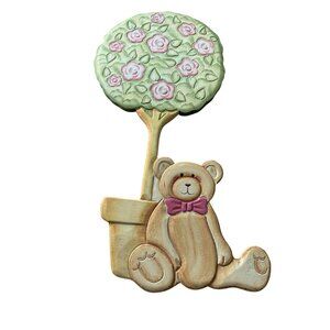 Home Interior Bear with Lollipop Tree Wall Hanging – Adorable Vintage Décor 🐻🍭
